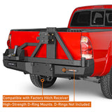 Rear Bumper w/Tire Carrier, Jerry Can Holder for 2005-2015 Toyota Tacoma - ultralisk4x4 b4013 12