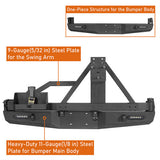 Rear Bumper w/Tire Carrier, Jerry Can Holder for 2005-2015 Toyota Tacoma - ultralisk4x4 b4013 14