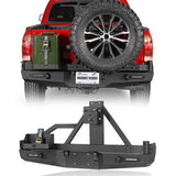 Rear Bumper w/Tire Carrier, Jerry Can Holder for 2005-2015 Toyota Tacoma - ultralisk4x4 b4013 2