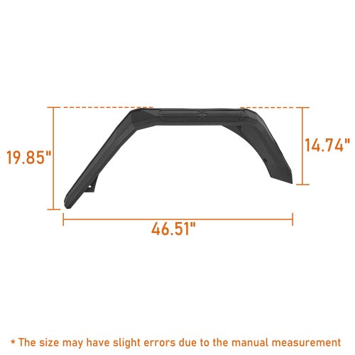 Road Trip Front & Rear Fender Flares w/ LED Lights For 2018-2026 Jeep Wrangler JL - Ultralisk4x4