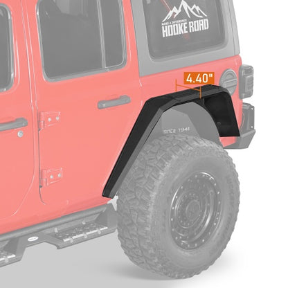 Road Trip Front & Rear Fender Flares w/ LED Lights For 2018-2026 Jeep Wrangler JL - Ultralisk4x4