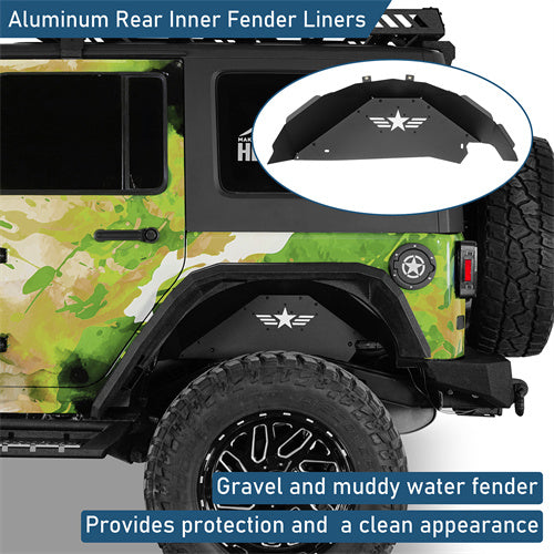 Off-road Aluminum Rear Inner Fender Liners For 2007-2018 Jeep Wrangler JK - Ultralisk4x4-u2118-4