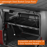 Rear Trunk Basket Cargo Rack For 2007-2018 Jeep Wrangler JK - Ultralisk4x4-u2096s-4