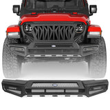 Rock Crawler  Front Bumper w/LED Single Row Spotlights Included For 2018-2024 Jeep Wrangler JL 2020-2024 GLadiator JT  - Ultralisk4x4