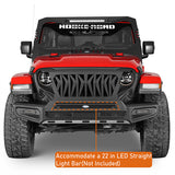 Rock Crawler Front Bumper For 2018-2024 Jeep Wrangler JL 2020-2024 GLadiator JT - Ultralisk4x4-u3065-7