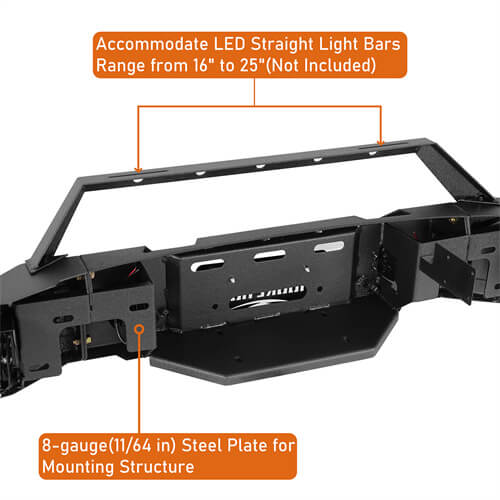 Rock Crawler Full-Width Front Bumper For 2015-2017 Ford F-150 - Ultralisk4x4-u8280-10