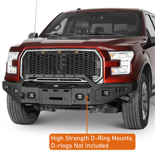 Rock Crawler Full-Width Front Bumper For 2015-2017 Ford F-150 - Ultralisk4x4-u8280-6
