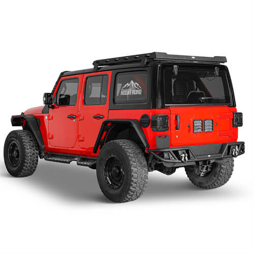 Rock Crawler Rear Bumper For 2018-2024 Jeep Wrangler JL - Ultralisk4x4-u3063s-4