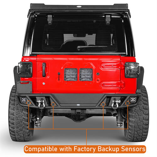 Rock Crawler Rear Bumper For 2018-2024 Jeep Wrangler JL - Ultralisk4x4-u3063s-6