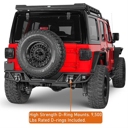 Rock Crawler Rear Bumper For 2018-2024 Jeep Wrangler JL - Ultralisk4x4-u3063s-8