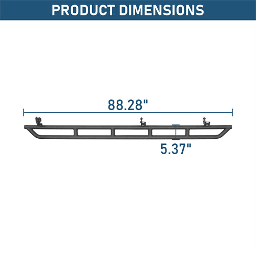 Tube Slider Rocker Guards For 2007-2021 Toyota Tundra CrewMax - Ultralisk4x4