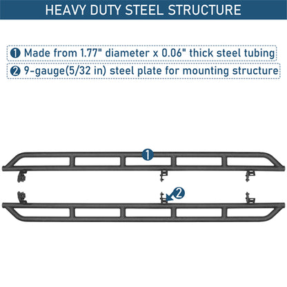 Tube Slider Rocker Guards For 2007-2021 Toyota Tundra CrewMax - Ultralisk4x4