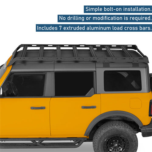 Roof Rack For 2021-2025 Ford Bronco 4-Door Hardtop - Ultralisk4x4-u8906-6