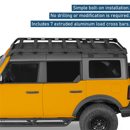 Roof Rack For 2021-2025 Ford Bronco 4-Door Hardtop - Ultralisk4x4-u8906-6