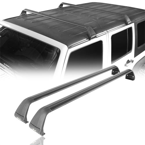 Aluminum Alloy Black Roof Rack For 2007-2025 Jeep Wrangler JK JL 4-door & Gladiator JT - Ultralisk4x4