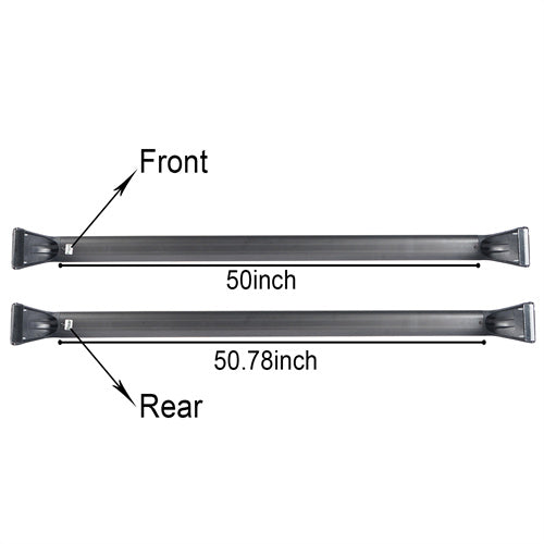 Aluminum Alloy Black Roof Rack For 2007-2025 Jeep Wrangler JK JL 4-door & Gladiator JT - Ultralisk4x4