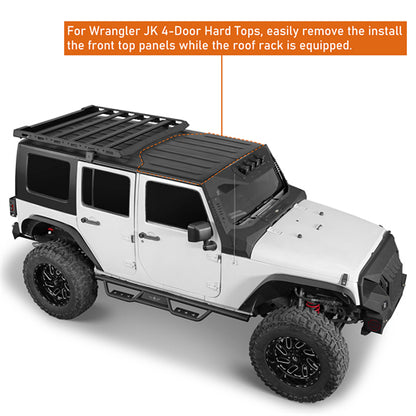 Aluminum Roof Top Cargo Rack (2007-2018 Jeep Wrangler JK Hard Top 2/4 Doors) - Ultralisk4x4