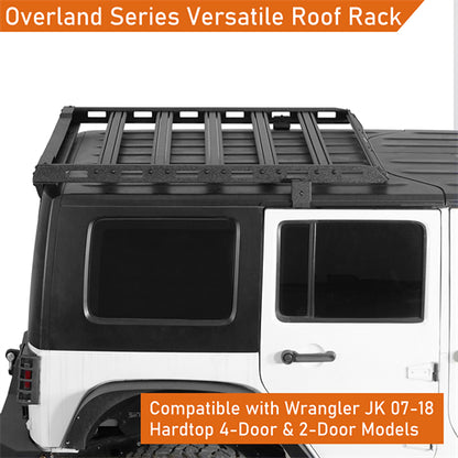 Aluminum Roof Top Cargo Rack (2007-2018 Jeep Wrangler JK Hard Top 2/4 Doors) - Ultralisk4x4