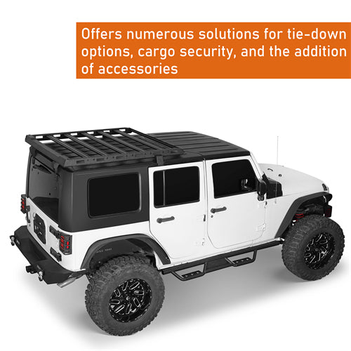 Aluminum Roof Top Cargo Rack (2007-2018 Jeep Wrangler JK Hard Top 2/4 Doors) - Ultralisk4x4