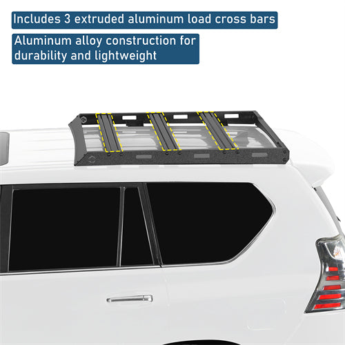 Rear Half Roof Rack For 2010-2023 Lexus GX460 - Ultralisk4x4