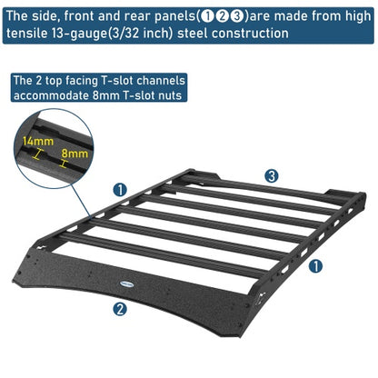 Road Trip Versatile Roof Rack For 2003-2010 Porsche Cayenne GTS / Turbo / Turbo S w/ Factory Roof Rails  - Ultralisk4x4