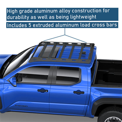 Versatile Roof Rack For 2024-2025 with Toyota Tacoma Double Cab - Ultralisk4x4-u4400-6