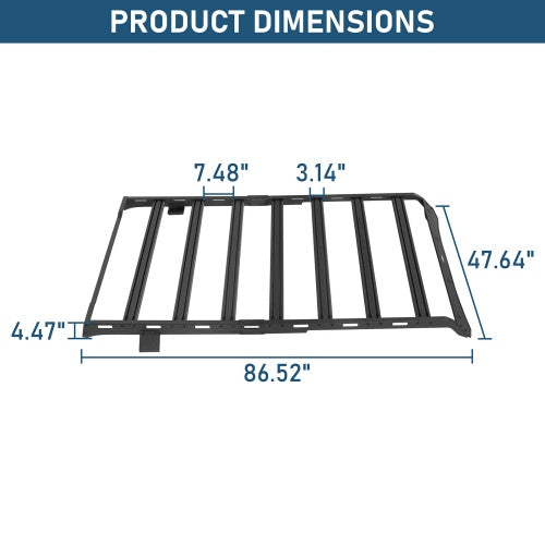 Overland Aluminum Roof Rack 2021-2026 For Ford Bronco 2-Door Hardtop - Ultralisk4x4