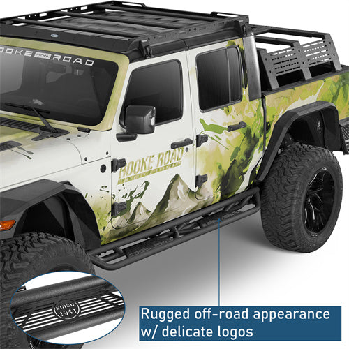Running Boards Side Steps Nerf Bars For 2020-2025 Jeep Gladiator JT - Ultralisk4x4