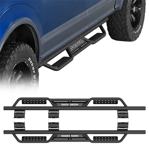 Nerf Side Step Bars For 2015-2024 Ford F-150 SuperCrew / 2017-2024 F-250 F-350 Crew Cab - Ultralisk4x4