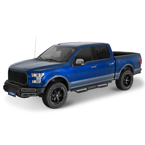 Nerf Side Step Bars For 2015-2024 Ford F-150 SuperCrew / 2017-2024 F-250 F-350 Crew Cab - Ultralisk4x4
