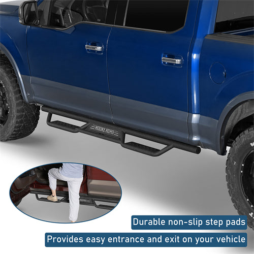 Nerf Side Step Bars For 2015-2024 Ford F-150 SuperCrew / 2017-2024 F-250 F-350 Crew Cab - Ultralisk4x4