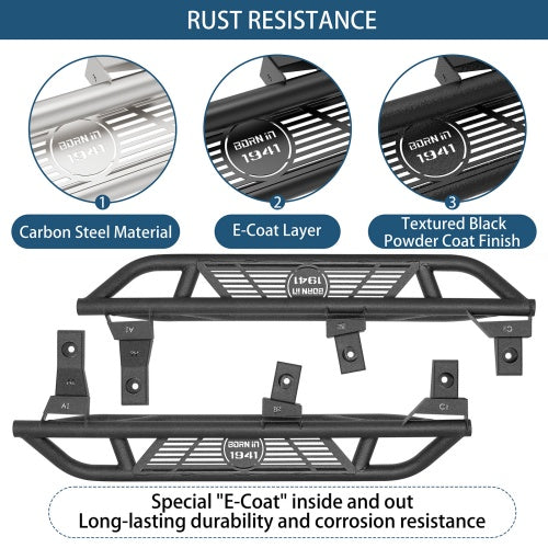 Road Trip Tubular Side Step Bars For 1997-2006 Jeep Wrangler TJ(Excluding Unlimited) - Ultralisk4x4