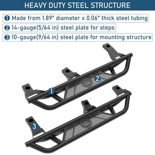 Road Trip Tubular Side Step Bars For 1997-2006 Jeep Wrangler TJ(Excluding Unlimited) - Ultralisk4x4