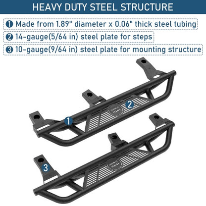 Road Trip Tubular Side Step Bars For 1997-2006 Jeep Wrangler TJ(Excluding Unlimited) - Ultralisk4x4