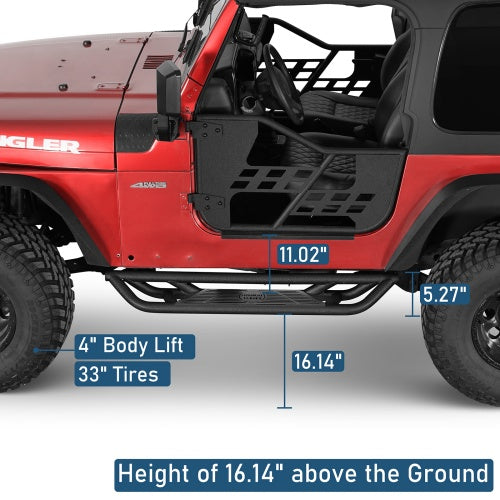 Road Trip Tubular Side Step Bars For 1997-2006 Jeep Wrangler TJ(Excluding Unlimited) - Ultralisk4x4