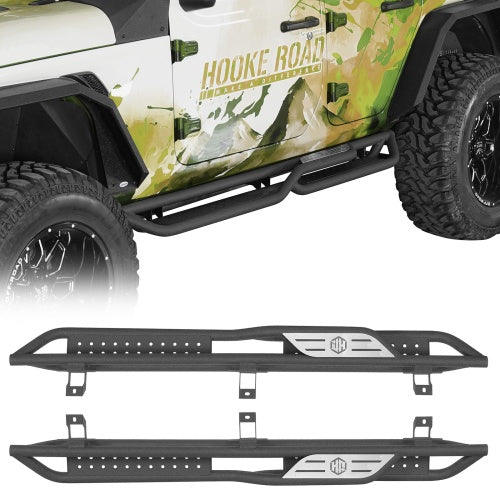 Nerf Side Steps For 2018-2026 Jeep Wrangler JL 4-Door Two-Stair - Ultralisk4x4