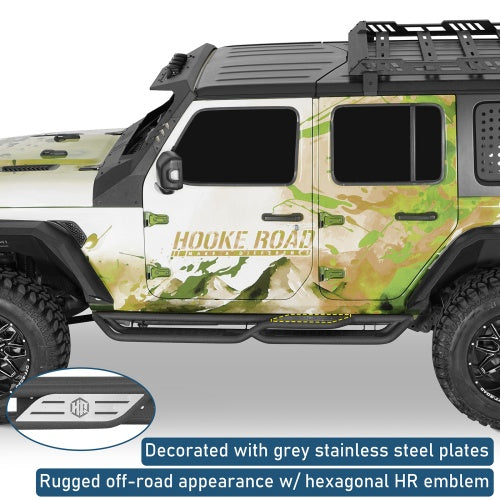 Nerf Side Steps For 2018-2026 Jeep Wrangler JL 4-Door Two-Stair - Ultralisk4x4