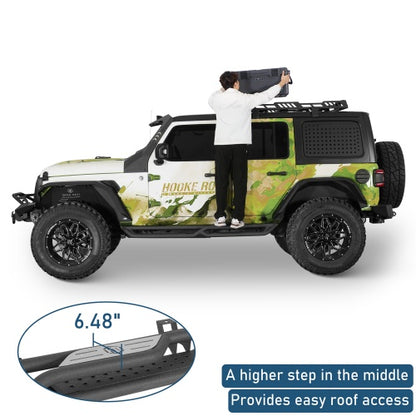 Nerf Side Steps For 2018-2026 Jeep Wrangler JL 4-Door Two-Stair - Ultralisk4x4