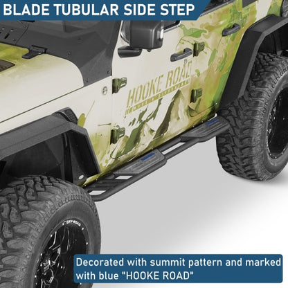 Blade Tube Nerf Side Step Bars For 2018-2026 Jeep Wrangler JL 4-Door - Ultralisk4x4