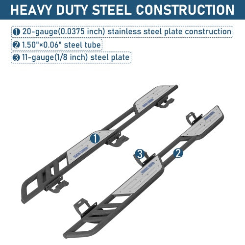 Blade Tube Nerf Side Step Bars For 2018-2026 Jeep Wrangler JL 4
