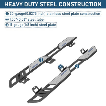 Blade Tube Nerf Side Step Bars For 2018-2026 Jeep Wrangler JL 4-Door - Ultralisk4x4