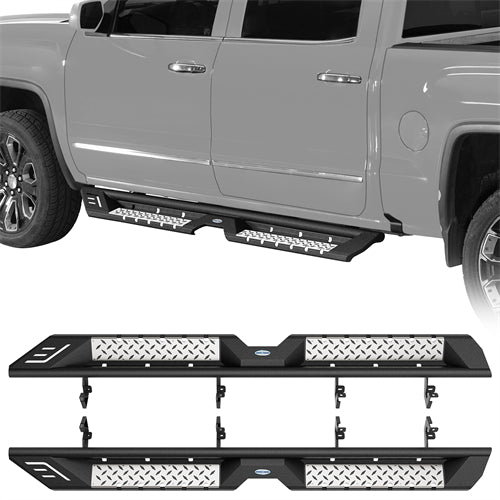 Nerf Side Step Bars For 2007-2018 Chevy Silverado/GMC Sierra 1500 | Crew Cab; 2007-2019 Chevy Silverado/GMC Sierra 2500 HD 3500 HD | Crew Cab - Ultralisk4x4
