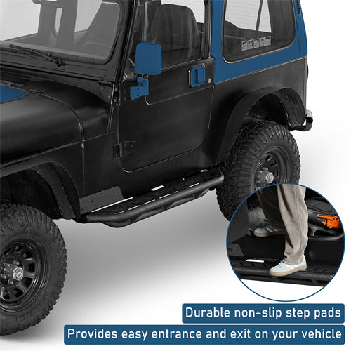 Nerf Side Step Bars For 1987-1995 Jeep Wrangler YJ - Ultralisk4x4