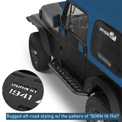 Nerf Side Step Bars For 1987-1995 Jeep Wrangler YJ - Ultralisk4x4