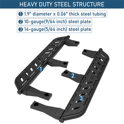 Nerf Side Step Bars For 1987-1995 Jeep Wrangler YJ - Ultralisk4x4