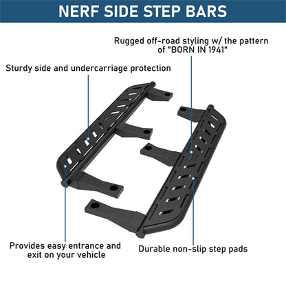 Nerf Side Step Bars For 1987-1995 Jeep Wrangler YJ - Ultralisk4x4