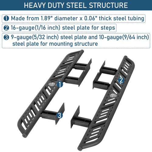 Rugged Off-Road Style Nerf Side Step Bars For 2003-2009 Lexus GX470 - Ultralisk4x4