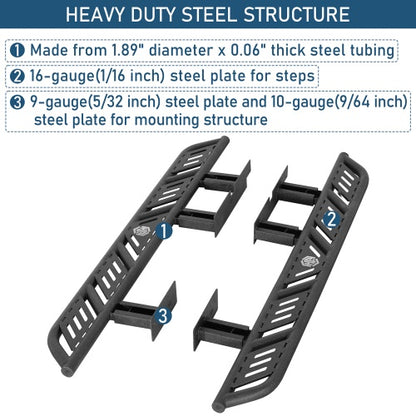 Rugged Off-Road Style Nerf Side Step Bars For 2003-2009 Lexus GX470 - Ultralisk4x4