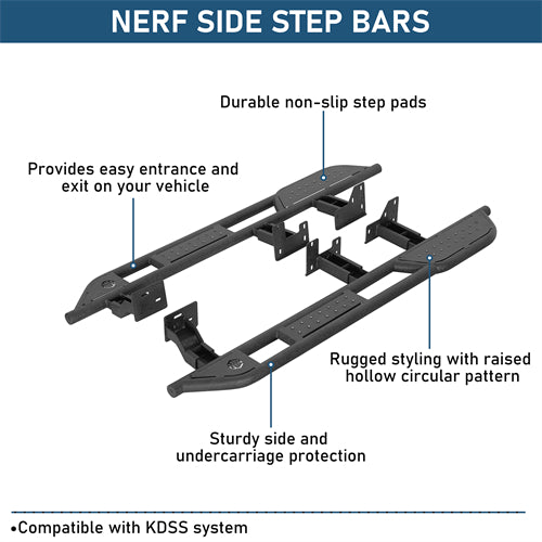 Nerf Side Step Bars For 2010-2023 Lexus GX460 - Ultralisk4x4