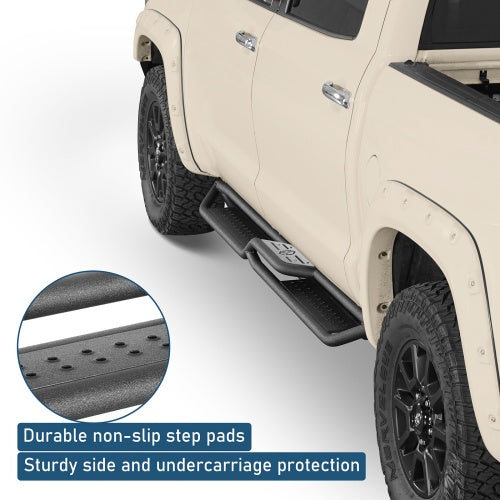 Two-Stair Nerf Side Step Bars For 2007-2021 Toyota Tundra CrewMax- Ultralisk4x4